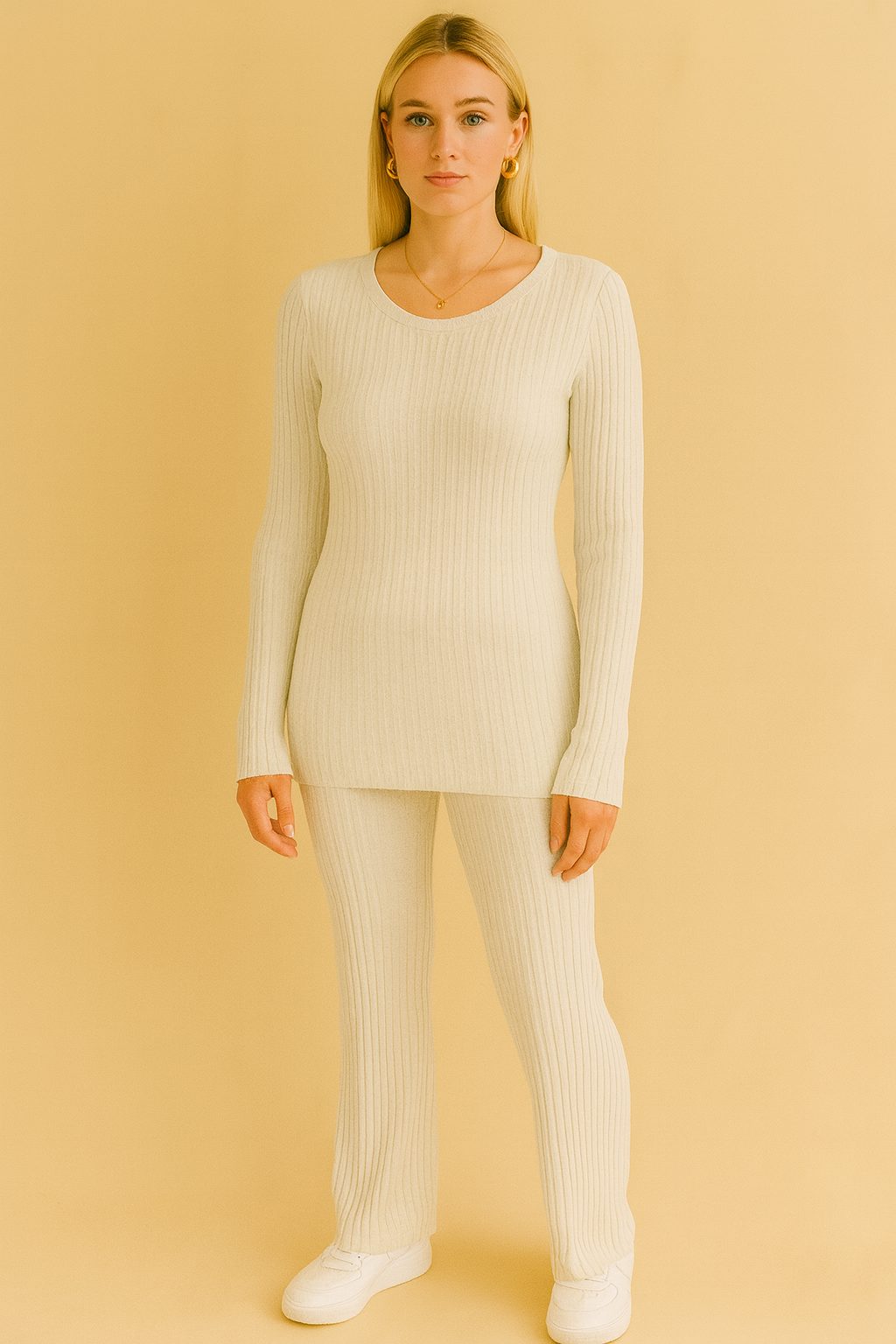 Delore | Women's 2-Piece Ribbed Set