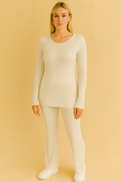 Delore | Women's 2-Piece Ribbed Set