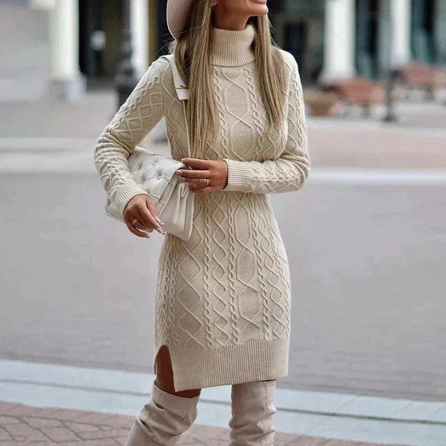 Lena – Elegant Winter Knit Dress