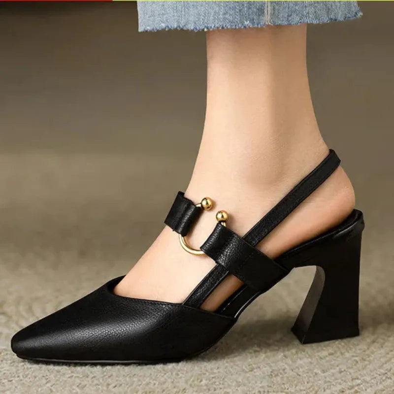 Camila - Slingback Block Pumps
