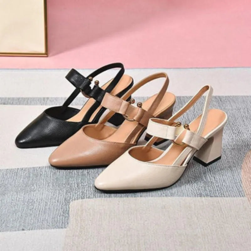 Camila - Slingback Block Pumps
