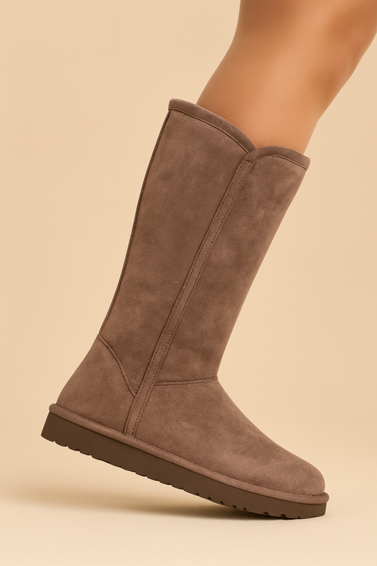Ebony | Comfortable High Boots with Lining