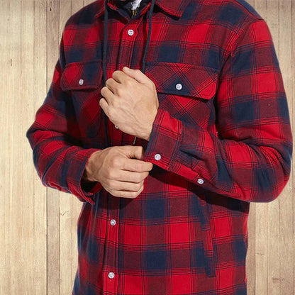 Florian - Men's Plaid Hooded Jacket