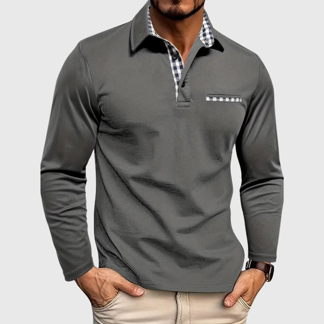 Brandon™ | Slim-Fit Long Sleeve Polo Shirt