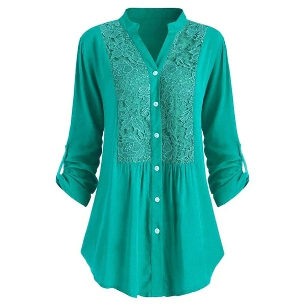 Lace - Detail Long Blouse