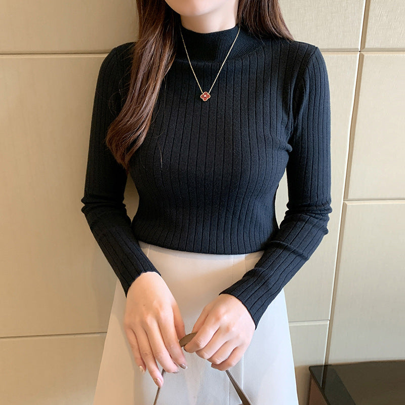 Aurora - Ribbed Turtleneck Top