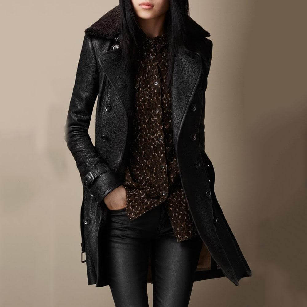 Victoria – Handmade Warm Leather Coat