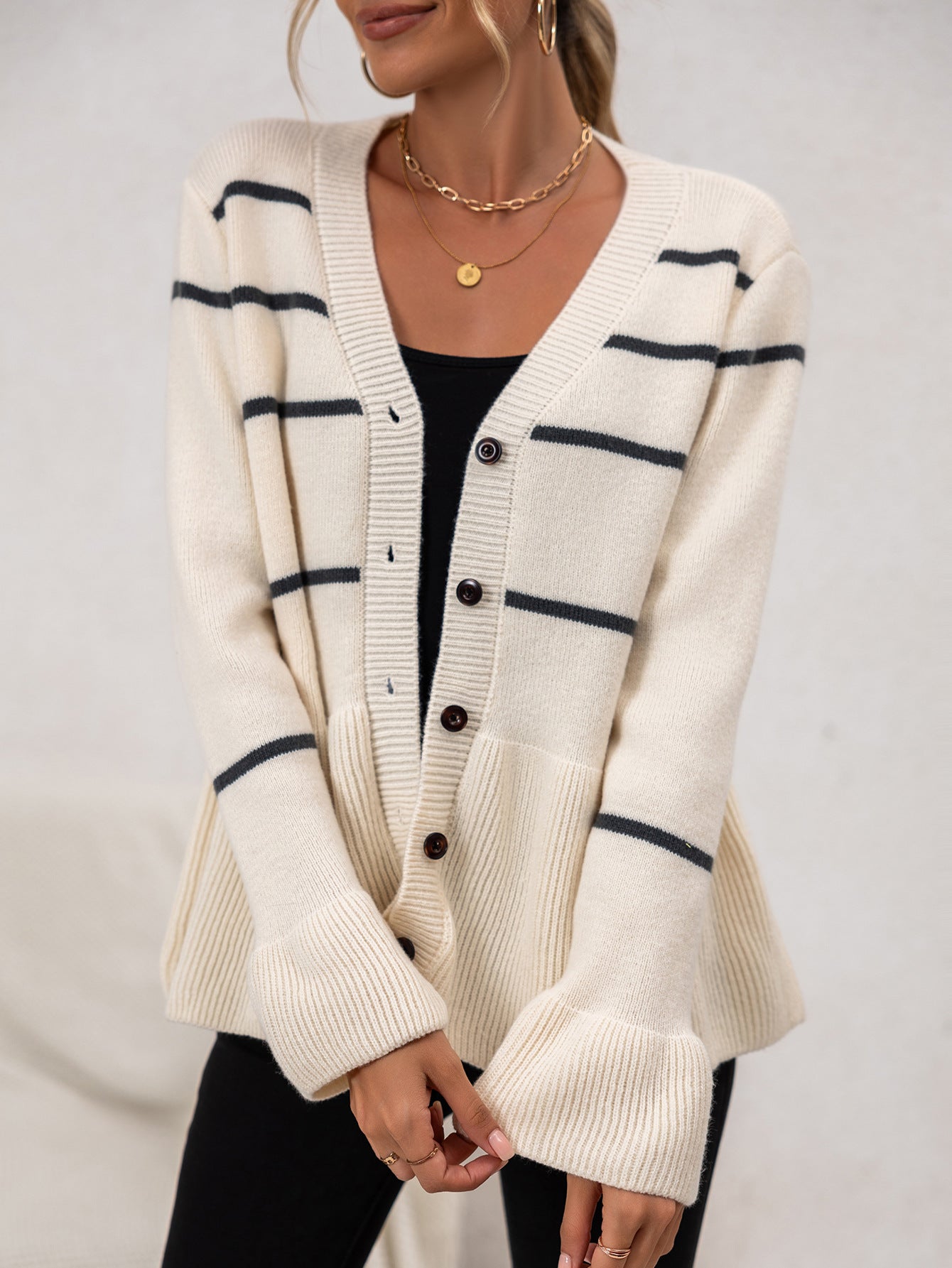 Mia - Striped Cardigan