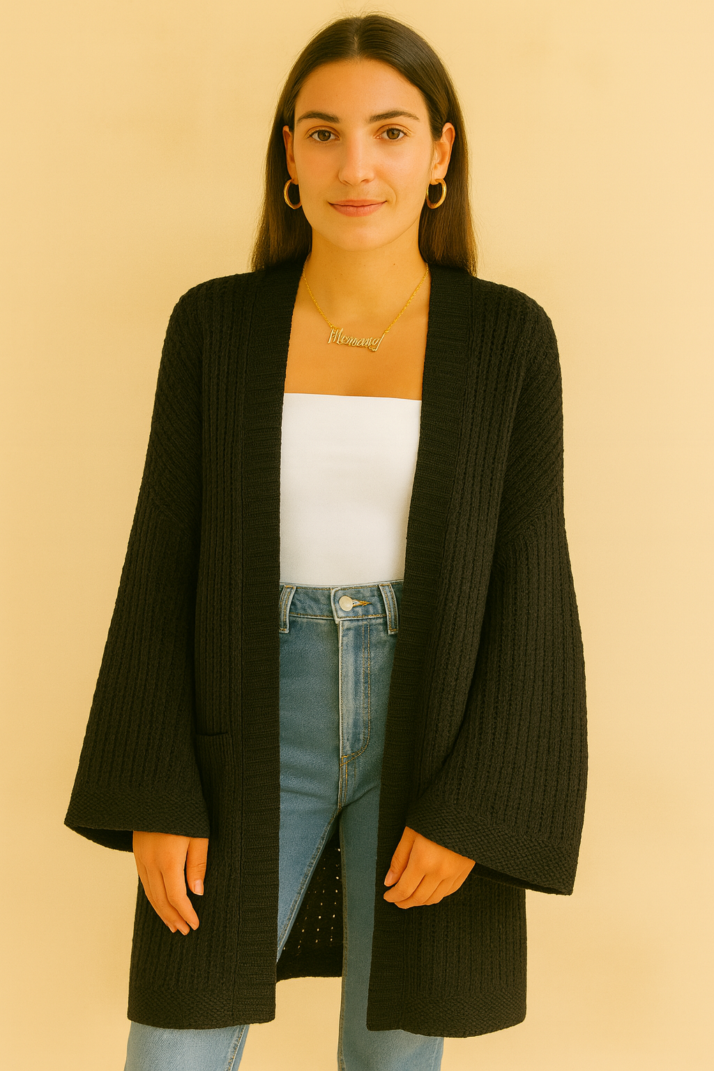 Romy | Women's Long Knitted Vest