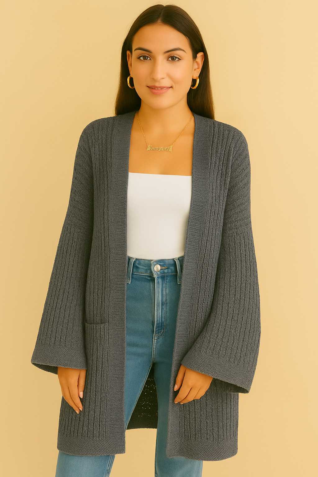 Romy | Women's Long Knitted Vest