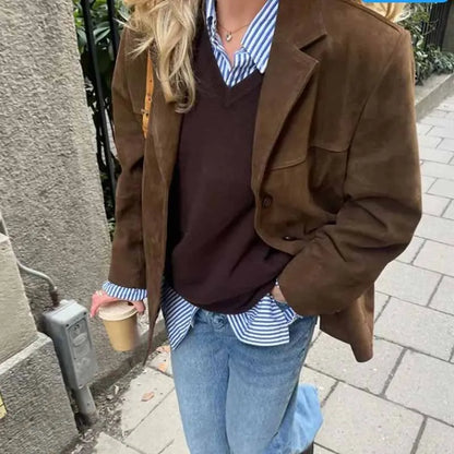 Eleanor - Vintage Suede Blazer