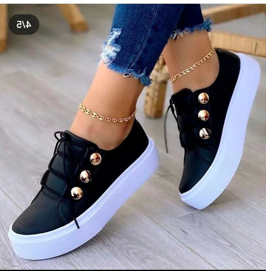 Serena | Orthopedic Round Toe Platform Sneakers™