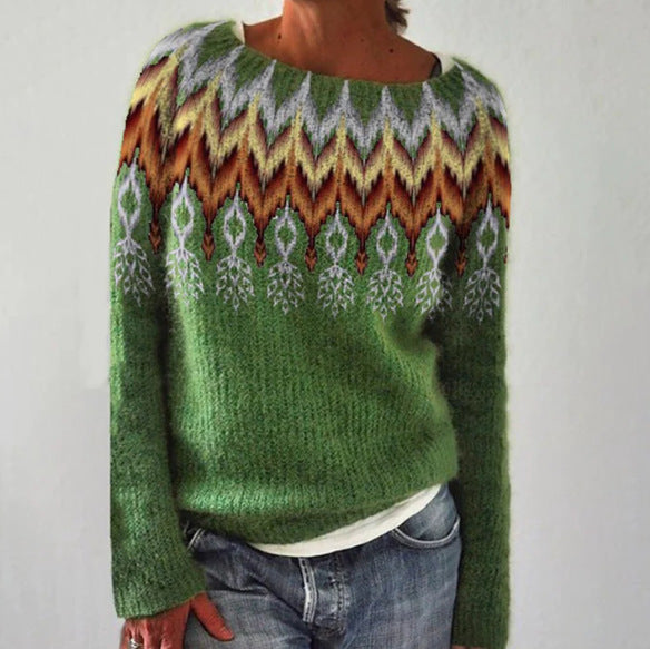 Christina - Patterned Knit Sweater