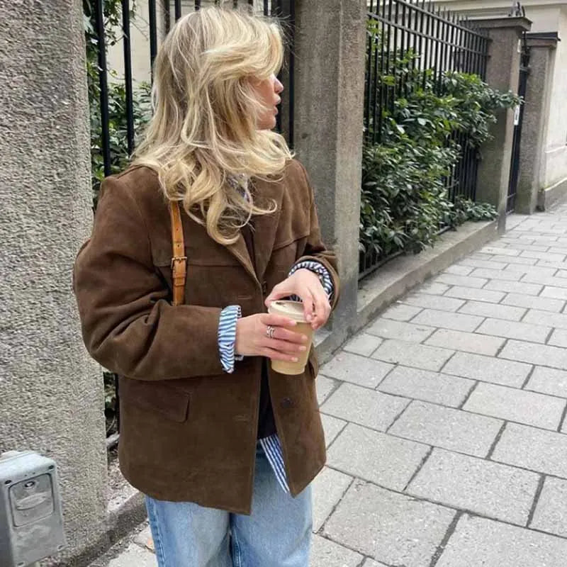 Eleanor - Vintage Suede Blazer