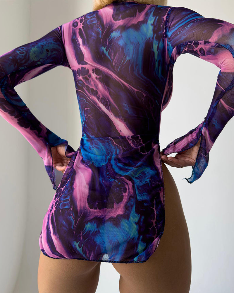 Mira™ | Abstract Pattern Stretch Dress