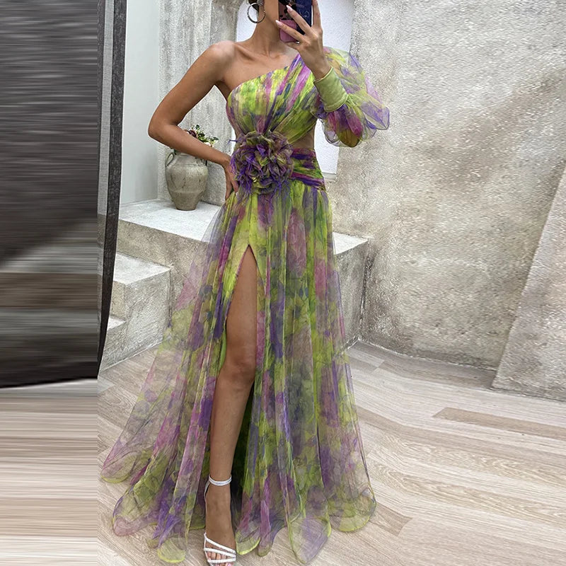 Evelyn - Floral Tulle Dress