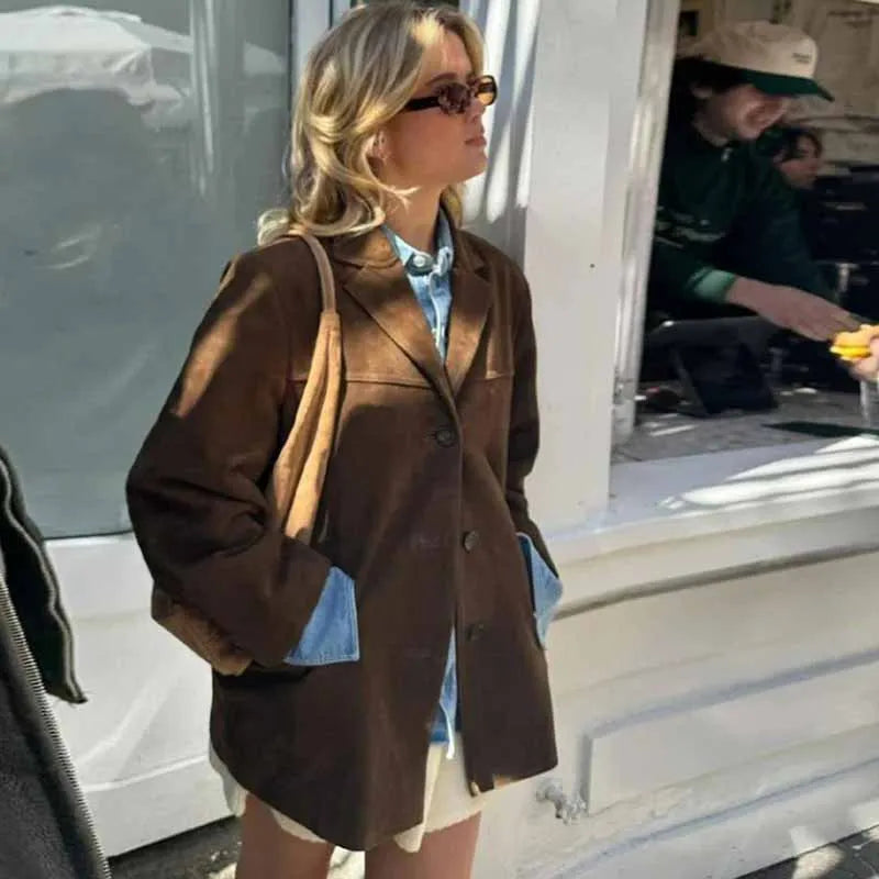 Eleanor - Vintage Suede Blazer