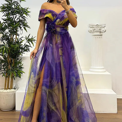 Evelyn - Floral Tulle Dress