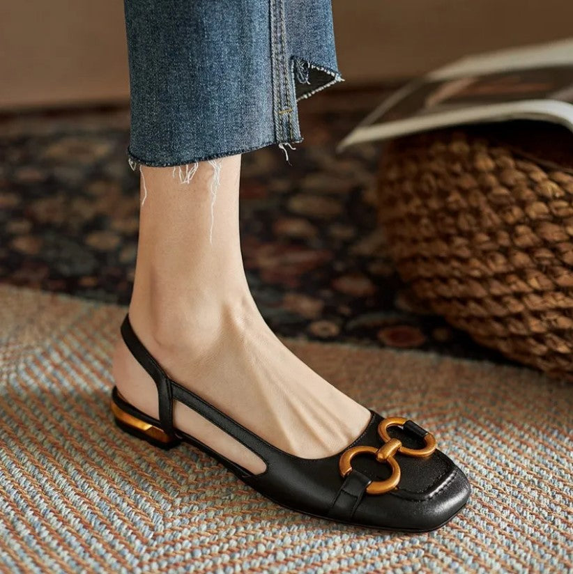 Nora – Chic Ergonomic Slingback Flats