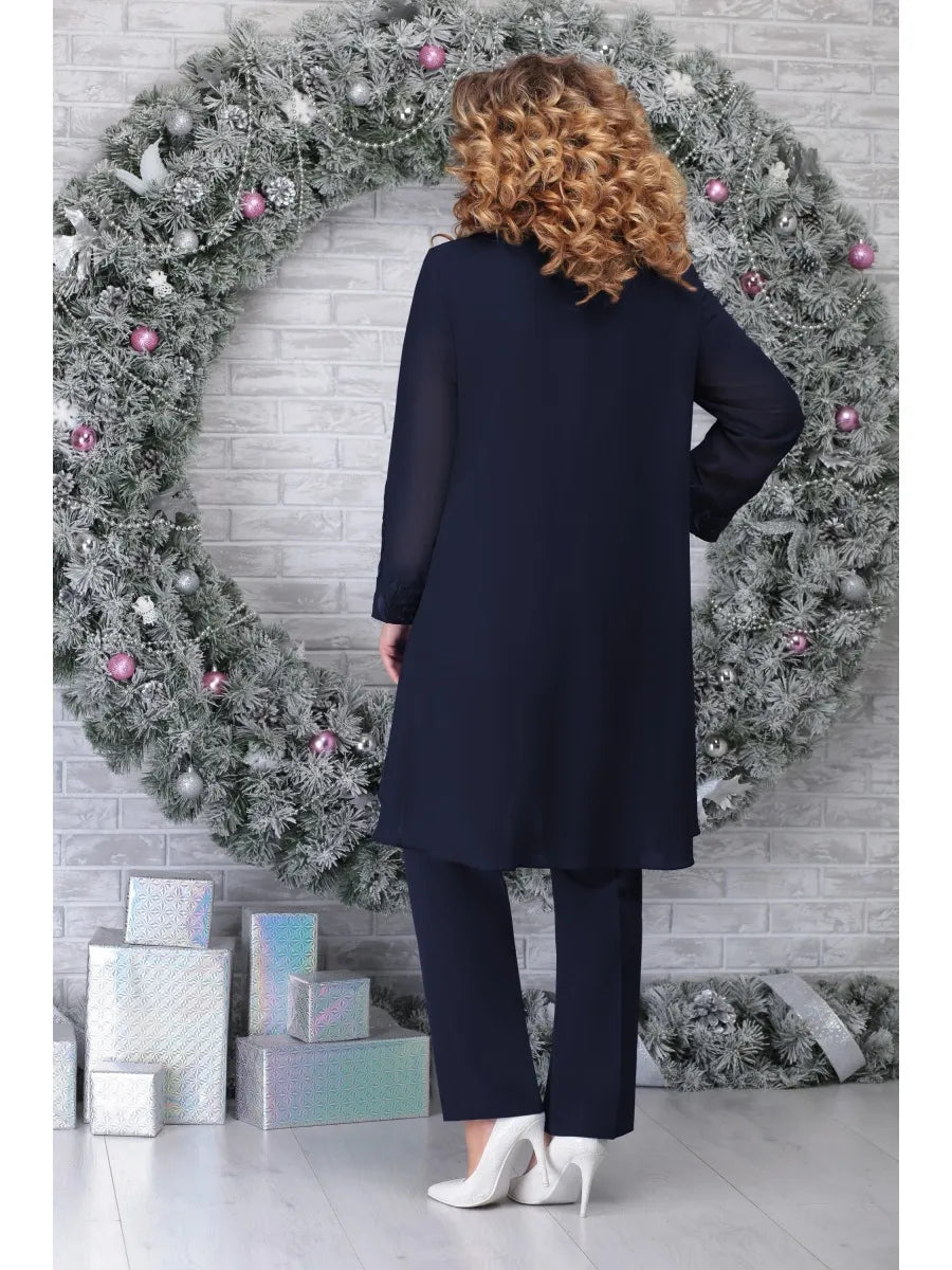 Marlene -  Plus Size Embroidered 3-Piece Set