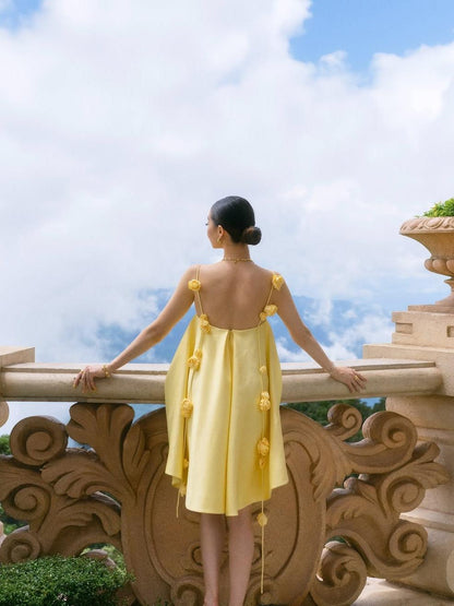 Lillian - Floral Strap Mini Dress