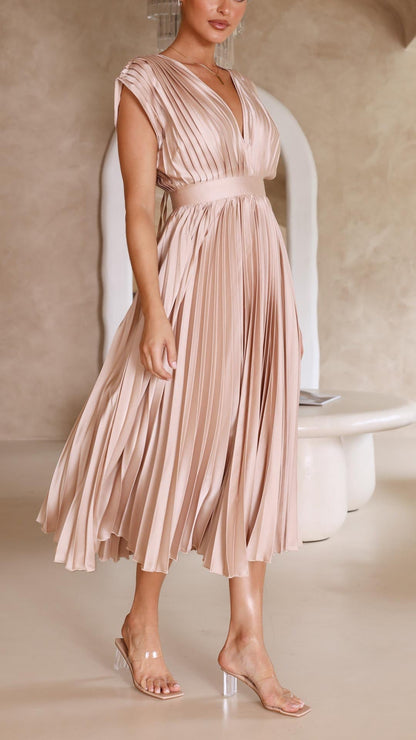 Stella - Pleated Maxi Dress