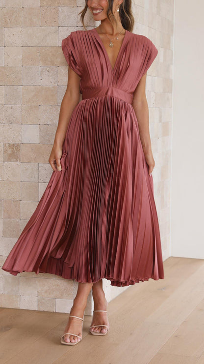 Stella - Pleated Maxi Dress