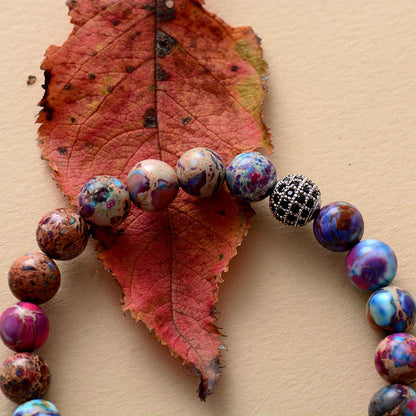 Boho-Chic Amethyst Bead Bracelet