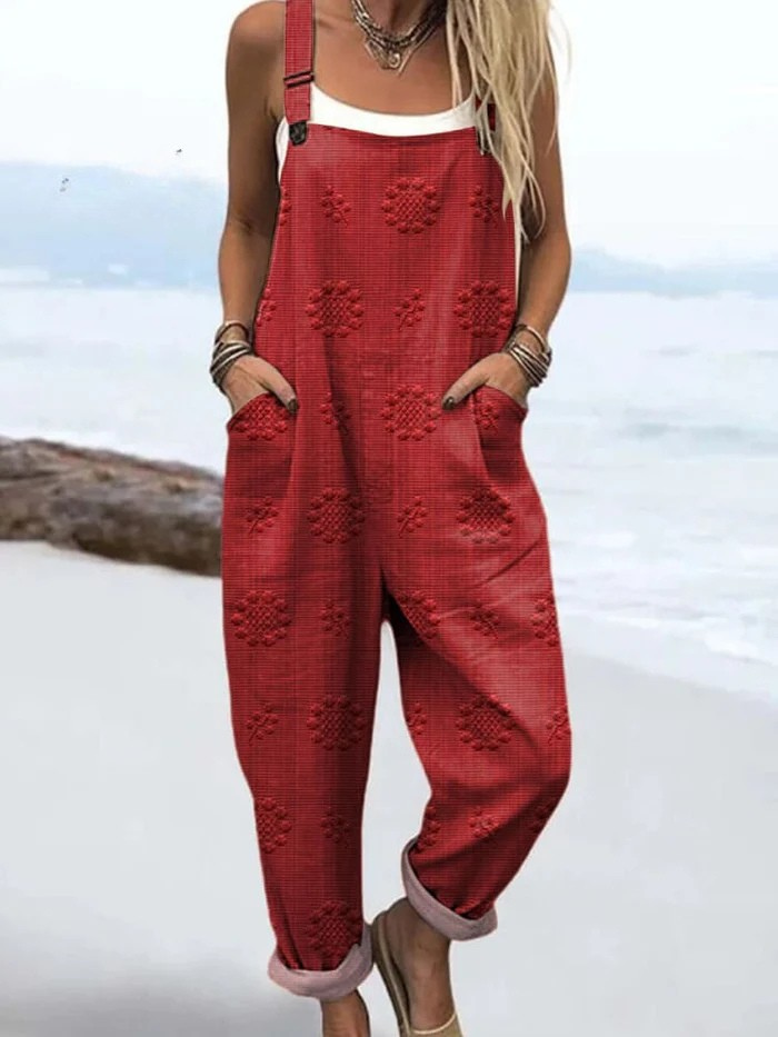 Serenya - Textured Linen Jumpsuits