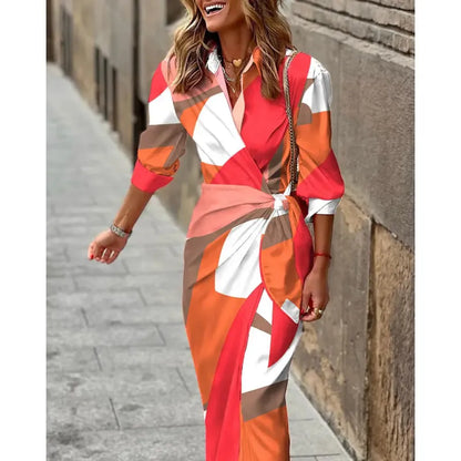 Amy - Printed Wrap Dress