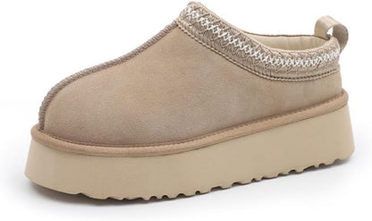 Braided Suede Platform Slippers
