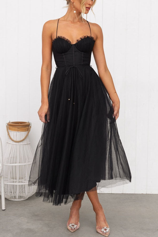 Karen - Tulle Midi Dress