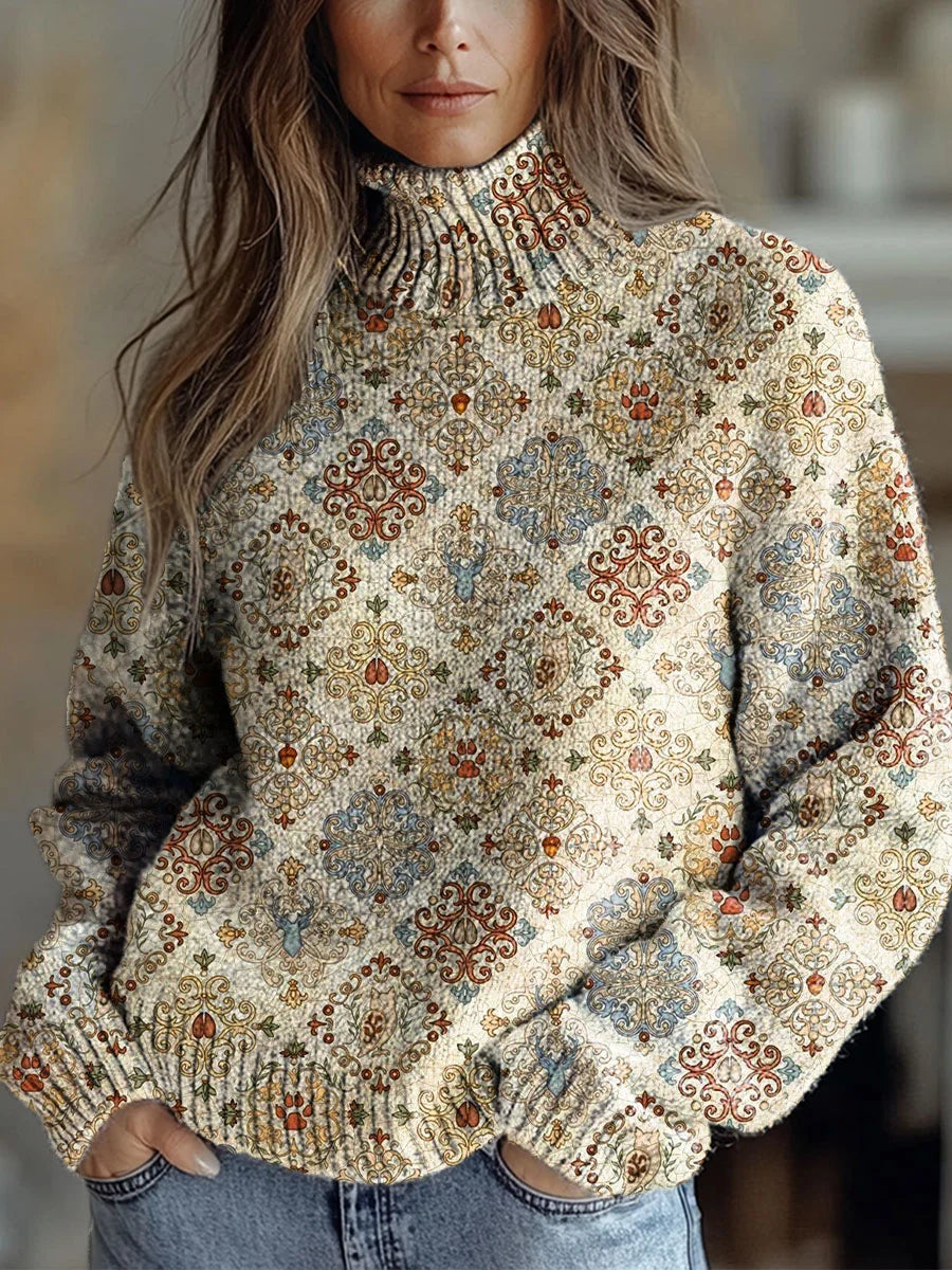 Cyrine - Autumn Glow Turtleneck Sweater