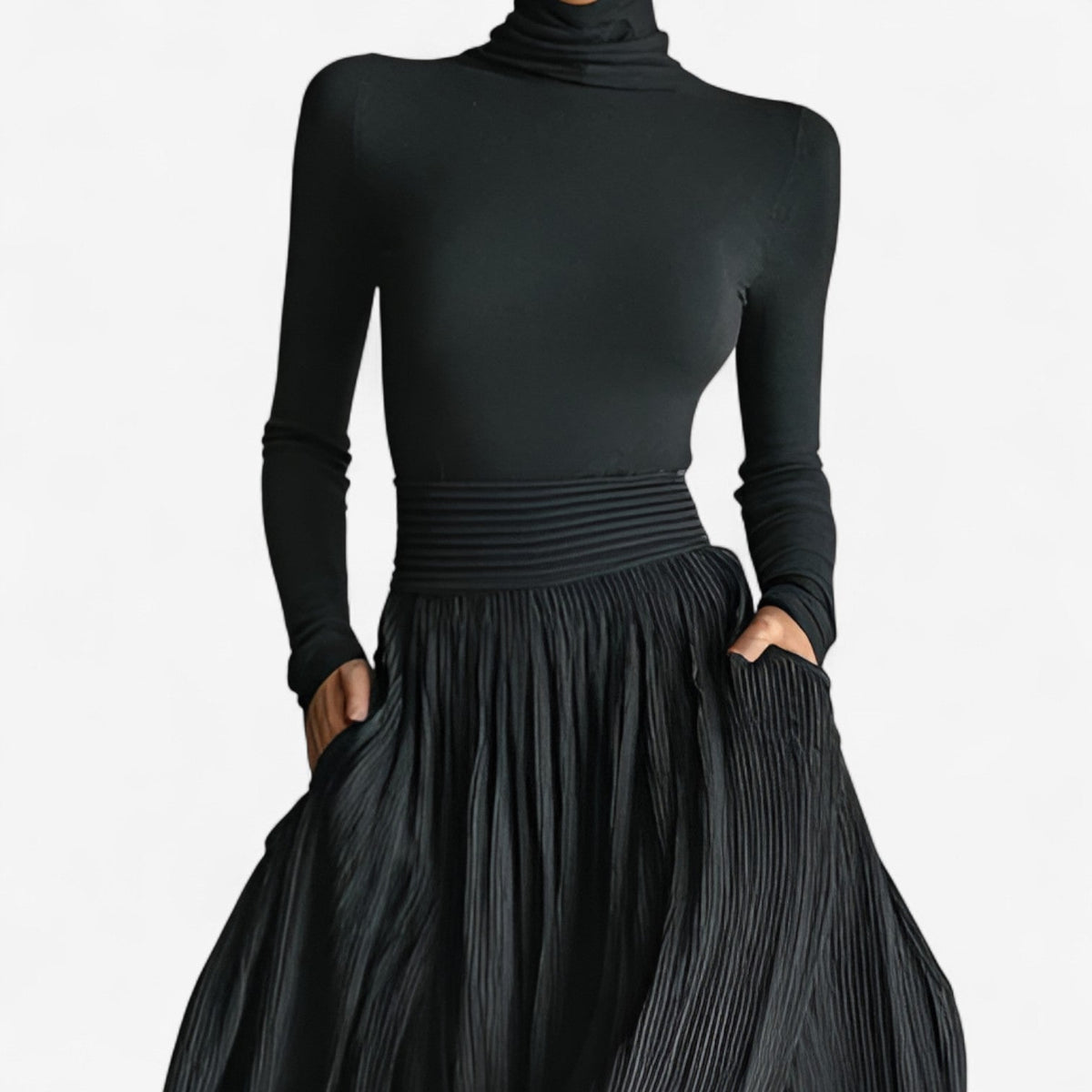 Cerynn | High Waist Maxi Skirt Plus Shirt