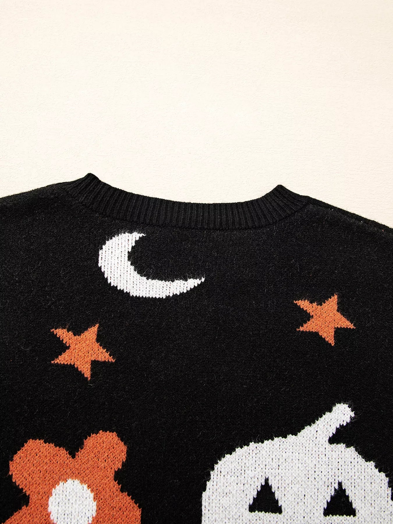 Halloween Gothic Pattern Long Sleeve Sweater