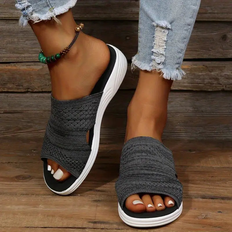 Aria - Orthopedic Open-Toe Knit Sandals