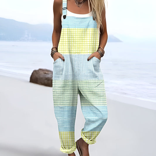 Elluna - Pastel Grid Jumpsuits