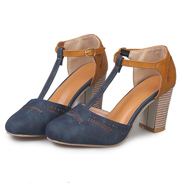 Colleen - T-Strap Block Heels