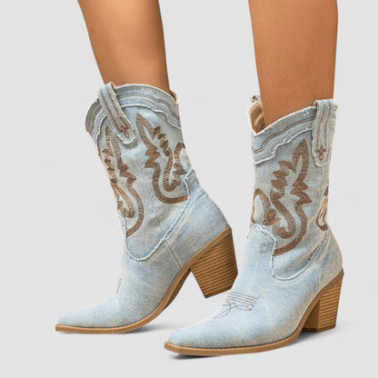 Selena™ – Orthopedic Denim Ankle Boots