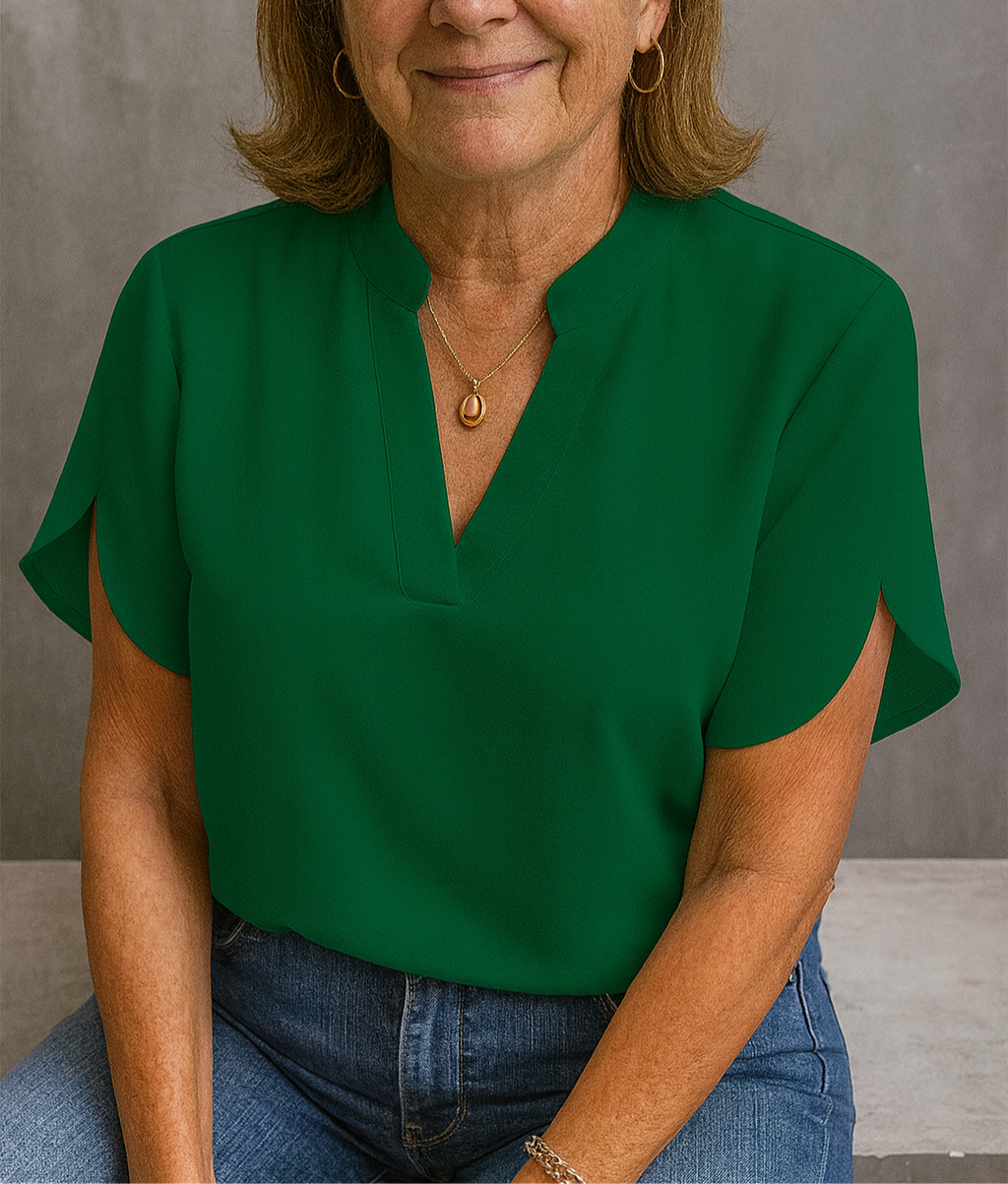 Hailey - Lightweight V-Neck Blouse