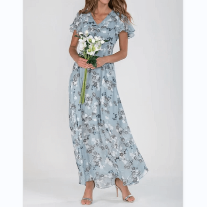 Ann - Flutter Sleeve Maxi Dress